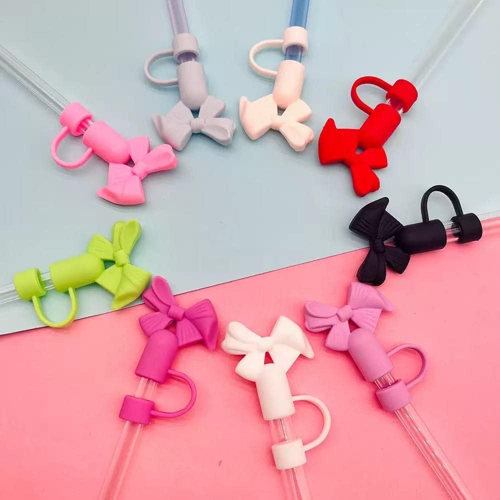 Bow Bliss Straw Charm( 4 pack )