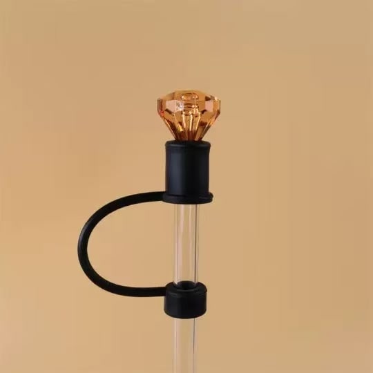 Crystal Charm Straw Topper( -4 pack )