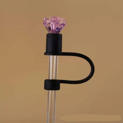 Crystal Charm Straw Topper( -4 pack )