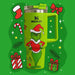 Custom Christmas green design on authentic Stanley tumbler
